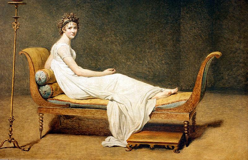 Jacques-Louis  David Portrait of Madame Recamier Spain oil painting art